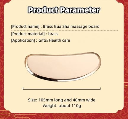 Herramienta de masaje profesional de oro de cobre de latón manejar masajeador facial Guasha tablero con alta calidad