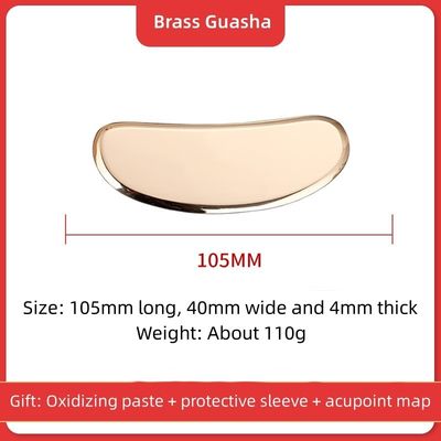 Herramienta de masaje profesional de oro de cobre de latón manejar masajeador facial Guasha tablero con alta calidad