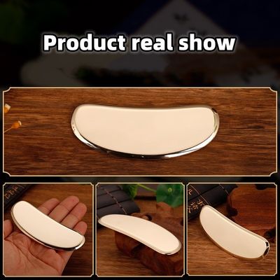 Herramienta de masaje profesional de oro de cobre de latón manejar masajeador facial Guasha tablero con alta calidad