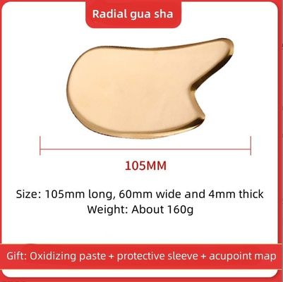 Herramienta de masaje de cara/cuerpo 2024 Tabla de raspado de Gua Sha de metal de latón para masaje de spa facial y masaje de meridianos para el cuidado de la piel