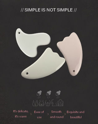 Tabla de masaje de cerámica Guasha La mejor opción para el cuidado de la piel del rostro y el cuerpo Tratamiento de Gua Sha en el cuidado de la salud de Spa