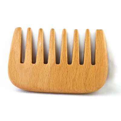 Peinado para barba de madera de haya marrón caliente Peinados de bolsillo Peinados para cabello de mujeres Peinado para cabello de madera Peinado para herramientas de masaje