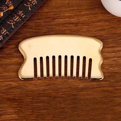 Oro músculos del cuerpo Gua Sha herramienta de tabla para el masaje de la cabeza peine Guasha piedra cabeza masajista cuidado de la salud del cabello salón de belleza herramienta