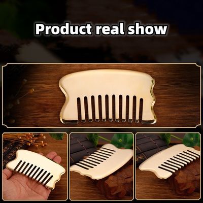 Oro músculos del cuerpo Gua Sha herramienta de tabla para el masaje de la cabeza peine Guasha piedra cabeza masajista cuidado de la salud del cabello salón de belleza herramienta