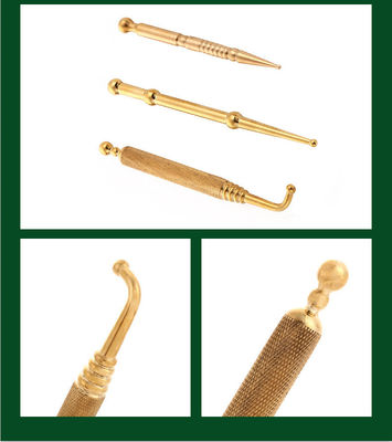 Herramientas de masaje Acupuntura Herramienta de terapia para latón Cobre Manual Reflexología Pluma Cuidado de la salud del cuerpo Terapia de tejidos Masaje