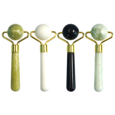 Herramienta de belleza facial Esférica de piedra de jade natural Gua Sha Masaje de cuentas Roller facial para el cuerpo y el cuidado de la piel Tratamiento de Spa