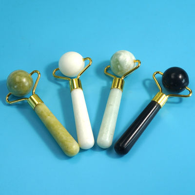 Herramienta de belleza facial Esférica de piedra de jade natural Gua Sha Masaje de cuentas Roller facial para el cuerpo y el cuidado de la piel Tratamiento de Spa