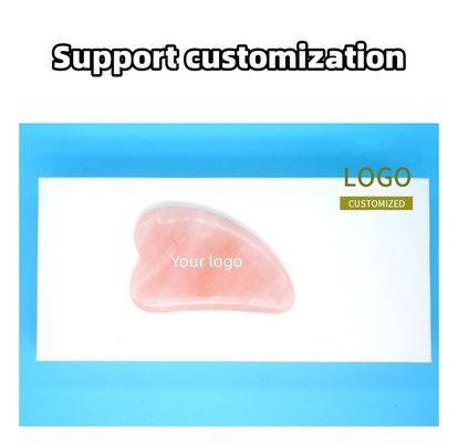 Rosa Cuarzo Gua Sha Facial Herramienta de masaje de rodillos Guasha Piedra Cuerpo Cuidado personal de la piel Spa Antienvejecimiento Boquilla de regalo de belleza facial en rosa