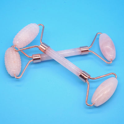 Rosa Cuarzo Gua Sha Facial Herramienta de masaje de rodillos Guasha Piedra Cuerpo Cuidado personal de la piel Spa Antienvejecimiento Boquilla de regalo de belleza facial en rosa