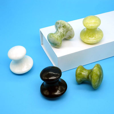 Piedra de masaje de forma de hongo de jade verde natural para masaje muscular y belleza facial Masaje de salud relajación en 2024