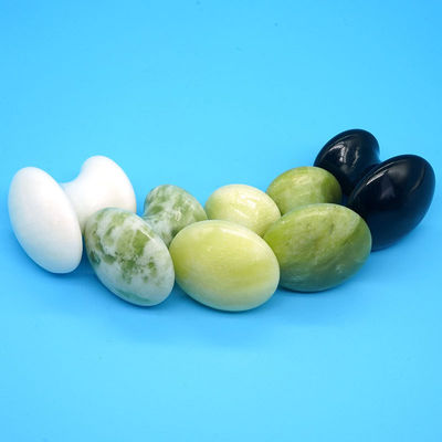 Piedra de masaje de forma de hongo de jade verde natural para masaje muscular y belleza facial Masaje de salud relajación en 2024