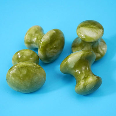 Piedra de masaje de forma de hongo de jade verde natural para masaje muscular y belleza facial Masaje de salud relajación en 2024