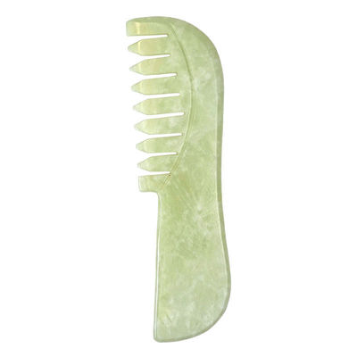 Natural Xiuyan Jade Gua Sha Peinillo de masaje para el cuero cabelludo Jade Piedra de cuidado de la cabeza Masajista de cabello Guasha herramienta de relajación para masaje corporal