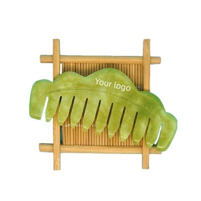 Cuidado de la salud del cuerpo 2024 Natural Xiuyan Jade Gua Sha Peinado de masaje de la cabeza para excavar meridianos y embellecer la piel
