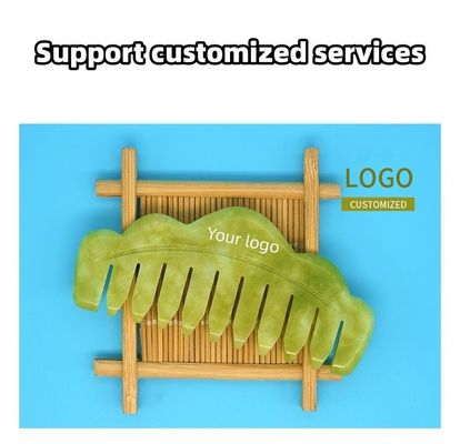Cuidado de la salud del cuerpo 2024 Natural Xiuyan Jade Gua Sha Peinado de masaje de la cabeza para excavar meridianos y embellecer la piel
