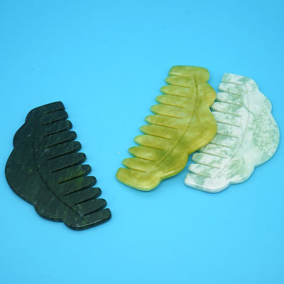 Cuidado de la salud del cuerpo 2024 Natural Xiuyan Jade Gua Sha Peinado de masaje de la cabeza para excavar meridianos y embellecer la piel