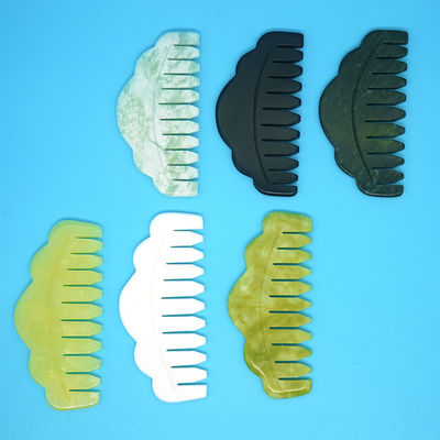 Cuidado de la salud del cuerpo 2024 Natural Xiuyan Jade Gua Sha Peinado de masaje de la cabeza para excavar meridianos y embellecer la piel