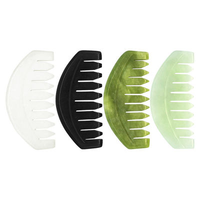 2024 Forma redonda Xiuyan natural Jade Gua Sha Cuero cabelludo Masaje Peinado Cuidado del cabello Masajeador Dredge Meridianos Productos más vendidos