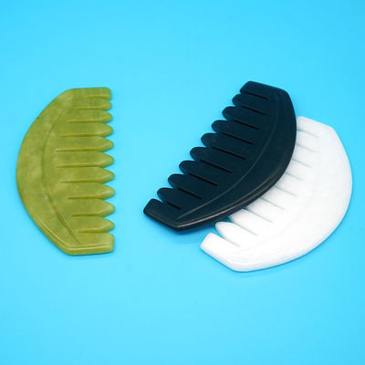 2024 Forma redonda Xiuyan natural Jade Gua Sha Cuero cabelludo Masaje Peinado Cuidado del cabello Masajeador Dredge Meridianos Productos más vendidos
