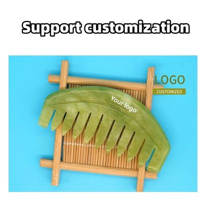 2024 Forma redonda Xiuyan natural Jade Gua Sha Cuero cabelludo Masaje Peinado Cuidado del cabello Masajeador Dredge Meridianos Productos más vendidos