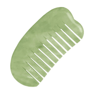 Terapia de acupuntura y masaje del cuero cabelludo Peinado natural de jade para el cabello con herramientas Xiuyan Jade Gua Sha