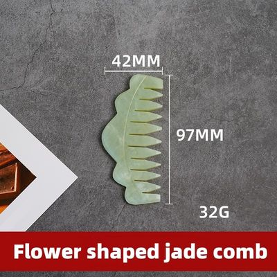 Terapia de acupuntura y masaje del cuero cabelludo Peinado natural de jade para el cabello con herramientas Xiuyan Jade Gua Sha