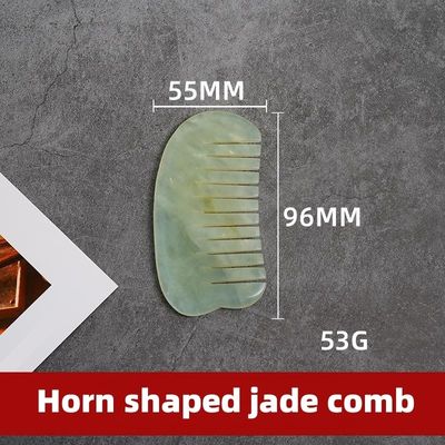 Terapia de acupuntura y masaje del cuero cabelludo Peinado natural de jade para el cabello con herramientas Xiuyan Jade Gua Sha