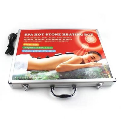 Spa de masaje corporal esencial 22 piezas Piedra Bian Piedra de energía Conjunto con compresión térmostática automática caliente y herramientas de Guasha