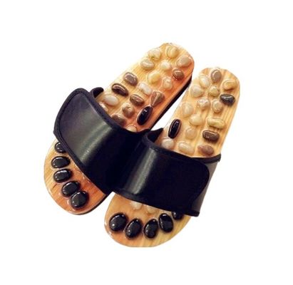 Función Muscular del Cuerpo Piedras naturales altamente pulidas Peñascos antiderrapante suelas EVA Piernas acupuntura masaje zapatillas de acupresión