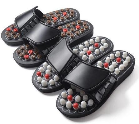 Herramientas de masaje Logotipo personalizado disponible Atención médica Acupuntura Zapatillas de pie Masajista Zapatos con adoquines naturales