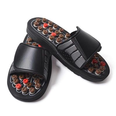 Herramientas de masaje Logotipo personalizado disponible Atención médica Acupuntura Zapatillas de pie Masajista Zapatos con adoquines naturales