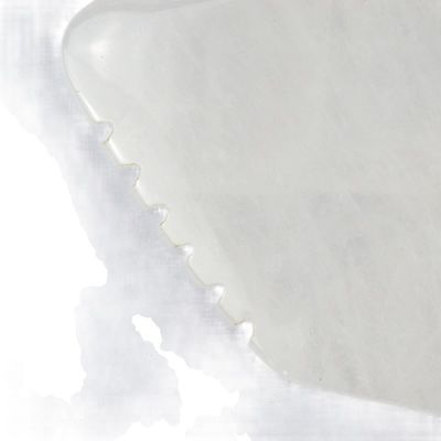 Masajeador corporal Gua Sha Tabla de raspado facial de piedra de jade blanca Guasha herramienta para la cara y SPA equipo de masaje de acupuntura