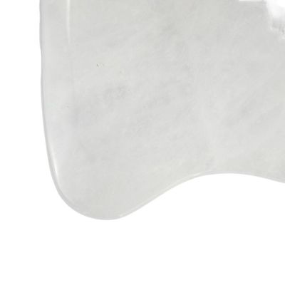 Masajeador corporal Gua Sha Tabla de raspado facial de piedra de jade blanca Guasha herramienta para la cara y SPA equipo de masaje de acupuntura