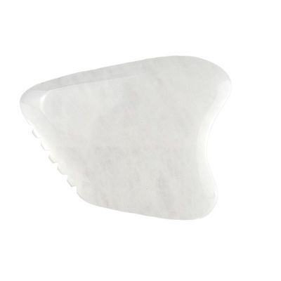 Masajeador corporal Gua Sha Tabla de raspado facial de piedra de jade blanca Guasha herramienta para la cara y SPA equipo de masaje de acupuntura