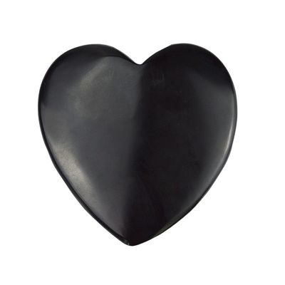 2024 Forma de corazón Natural Negro Piedra Bian Gua Sha Raspado Herramienta de masaje para el drenaje linfático Función de masaje muscular