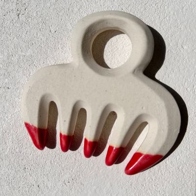 Masajeador facial Cerámico Gua Sha Peinillo de masaje para el cuero cabelludo para la cabeza Meridiano alivio del dolor Cepilla para el cabello Meridiano Masajeador Herramientas de masaje