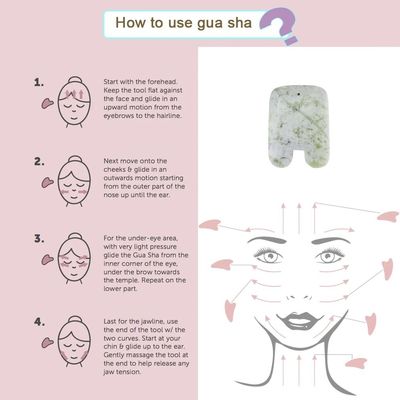 2024 Masaje de cuerpo entero Herramienta para apretar la piel Piedra natural Guasha para rejuvenecimiento facial y corporal