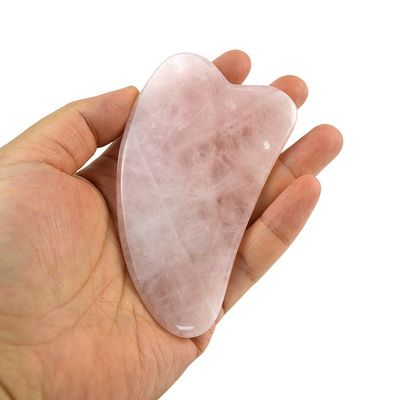 Herramienta de masaje muscular 2024 Rose Quartz Gua Sha Natural de piel de cristal Guasha Masajista de belleza para el levantamiento facial y antienvejecimiento
