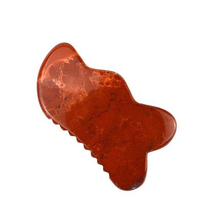 Logotipo personalizado disponible en 2024 Piedra de Jaspe Rojo Gua Sha Masaje de raspadura de tabla para antienvejecimiento y beneficios relajantes musculares