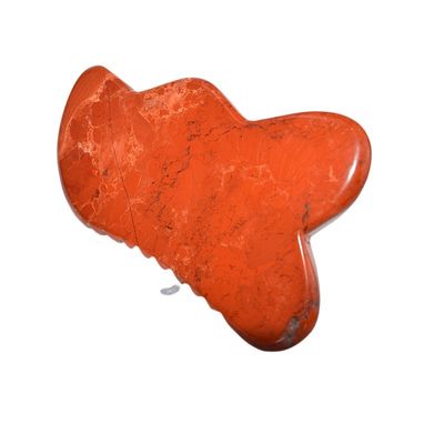 Logotipo personalizado disponible en 2024 Piedra de Jaspe Rojo Gua Sha Masaje de raspadura de tabla para antienvejecimiento y beneficios relajantes musculares