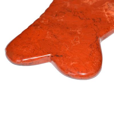 Logotipo personalizado disponible en 2024 Piedra de Jaspe Rojo Gua Sha Masaje de raspadura de tabla para antienvejecimiento y beneficios relajantes musculares