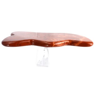 Logotipo personalizado disponible en 2024 Piedra de Jaspe Rojo Gua Sha Masaje de raspadura de tabla para antienvejecimiento y beneficios relajantes musculares
