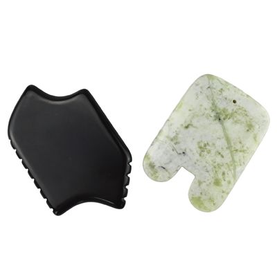 Herramienta de masaje de belleza facial 2024 U Forma Natural Xiuyan Jade Gua Sha Scraping Board con función de masaje muscular