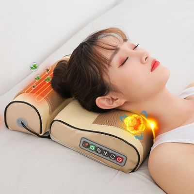Diseño 2023 Masaje corporal Shiastu Vibración de calefacción Masajeador eléctrico de espalda almohada con función de fisioterapia con calor infrarrojo