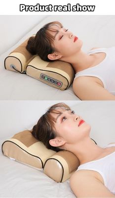 Diseño 2023 Masaje corporal Shiastu Vibración de calefacción Masajeador eléctrico de espalda almohada con función de fisioterapia con calor infrarrojo