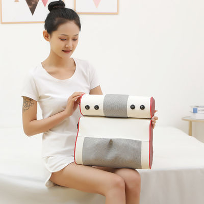 Cuerpo Blanco Rojo Masaje cervical portátil almohada de calentamiento Cuello hombro relajante Masajeador corporal herramientas de masaje terapéutico para 2024
