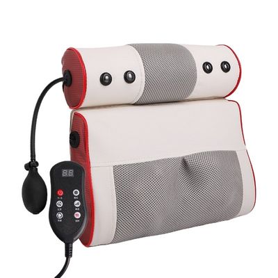 Equipo de masaje 2 en 1 multifuncional calefacción de rodillado de la columna cervical coche eléctrico Shiatsu Cuello de masaje de la espalda almohada