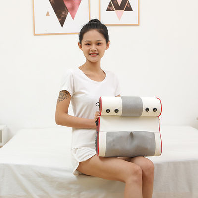 Equipo de masaje 2 en 1 multifuncional calefacción de rodillado de la columna cervical coche eléctrico Shiatsu Cuello de masaje de la espalda almohada