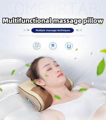 Almohada de masaje cervical eléctrico para el hogar con calor infrarrojo, compresión de masaje corporal, máquina de spa para masaje de cuello y cabeza