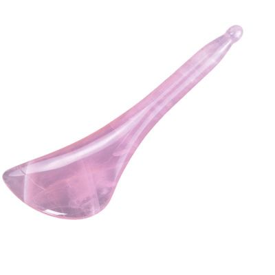 2024 Equipo popular de masaje corporal Rose Quartz Guasha Acupresión Reflexología Pluma Acupuntura Terapia Gua Sha Herramienta
